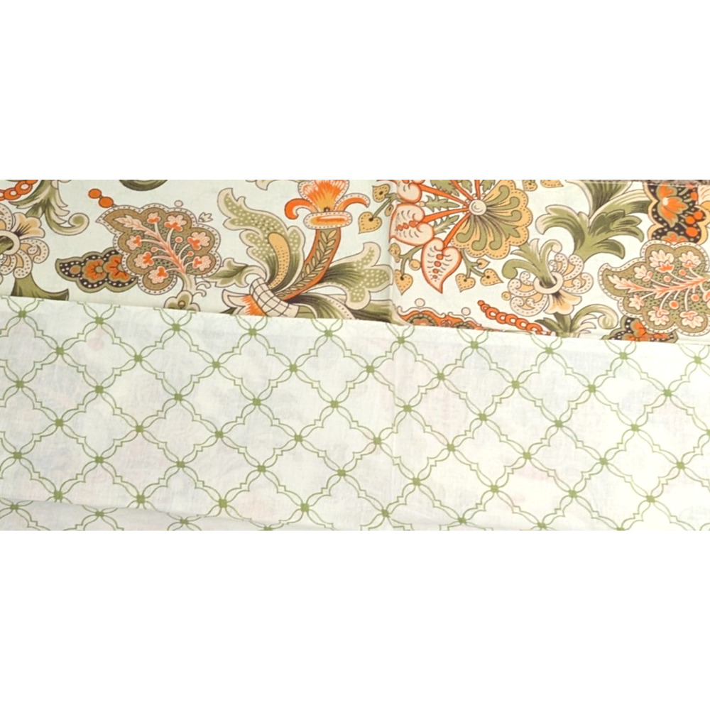 April Cornell Napkins Floral Garden Reversible Ivory Green Dinner New Set 4 - Picture 4 of 6